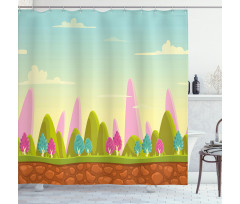 Fantasy Cartoon Illustration Shower Curtain