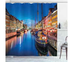 Nyhavn Canal Copenhagen Shower Curtain