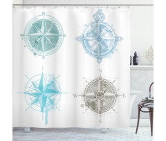 Windrose Marine Shower Curtain