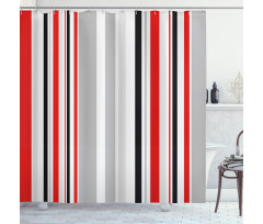 Retro Abstract Lines Shower Curtain