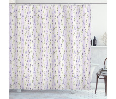 Lavender Eiffel Pastel Shower Curtain