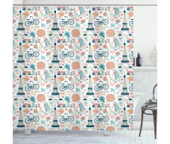 Autumn in France Theme Shower Curtain