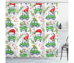 Noel New Year Inspired Shower Curtain