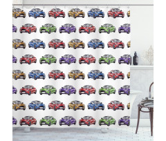 Colorful Fast Sports Car Shower Curtain