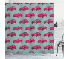 Retro Vehicle from Sixties Shower Curtain