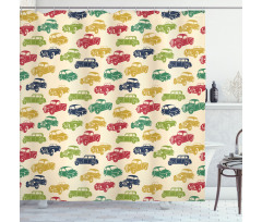 Curved Edged Vehicle Drawn Shower Curtain