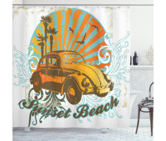 Summer Season Design Car Shower Curtain