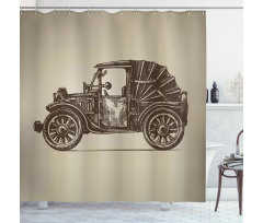 Vintage Car Convertible Shower Curtain