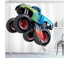 Monster Truck Cool Cartoon Shower Curtain