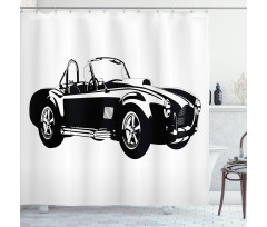 Sports Car Roadster Engine Shower Curtain