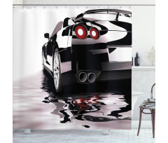 Modern Black Vehicle Style Shower Curtain