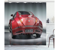 Sports Car Powerful Engine Shower Curtain