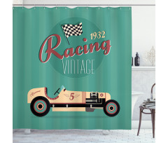 Vintage Style Automobile Shower Curtain