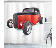 Nostalgic American Wheels Shower Curtain