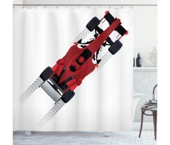 Formula Car on Speedway Shower Curtain