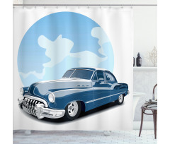 Old School Vintage Auto Shower Curtain