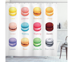 Colorful Macarons Shower Curtain