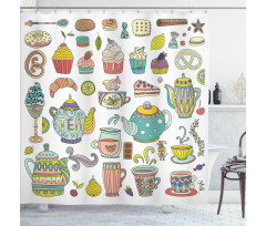 Coffee and Dessert Shower Curtain