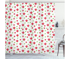 Teapots Polka Dots Shower Curtain