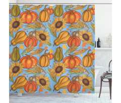 Agriculture Vegetables Shower Curtain