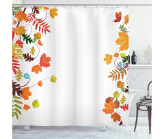 Maple Aspen Leaf Frame Shower Curtain