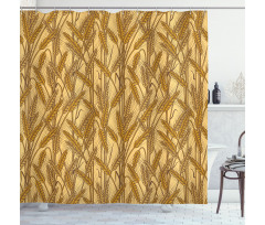 Cereal Ears Rural Field Shower Curtain
