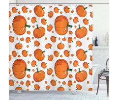 Halloween Plump Pumpkin Shower Curtain