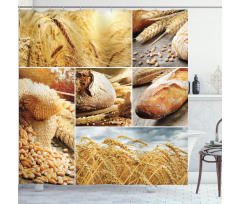 Bread Making Wheat Shower Curtain