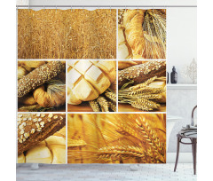 Wheat Stages Collage Shower Curtain