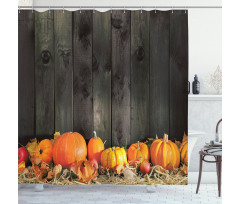 Thanksgiving Pumkins Shower Curtain