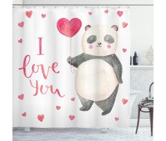 Panda Balloon Shower Curtain