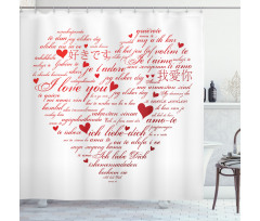 Love Words Universal Shower Curtain