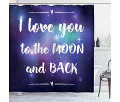 Outer Space Phrase Shower Curtain