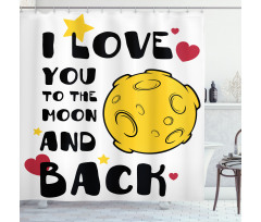 Romance on the Moon Shower Curtain