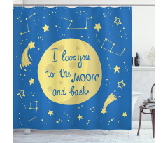 Comet Astronomy Star Shower Curtain