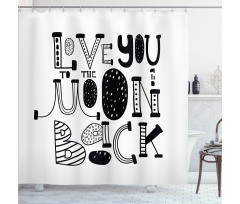 Modern Graphic Love Shower Curtain