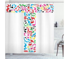 Uppercase Musical Art Shower Curtain