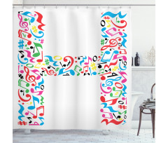 Capital Musical Happy Shower Curtain