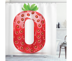 Healthy Food Nubmer 0 Shower Curtain