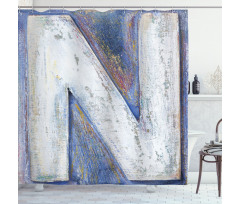 N from Alphabet Shower Curtain