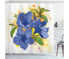Hibiscus Exotic Art Shower Curtain