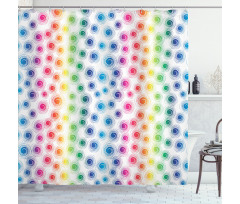 Funky Geometric Retro Shower Curtain