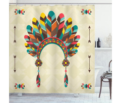 Vintage Headband Tribal Shower Curtain