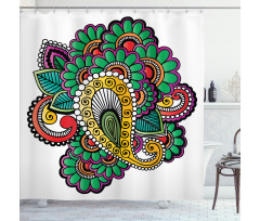 Vivid Colored Pattern Art Shower Curtain