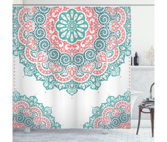 Soft Toned Mandala Asian Shower Curtain