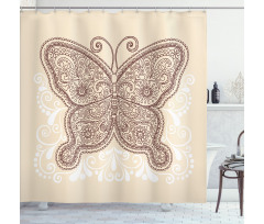 Ornament Abstract Butterfly Shower Curtain