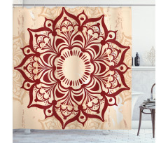 Round Cultural Ornament Shower Curtain