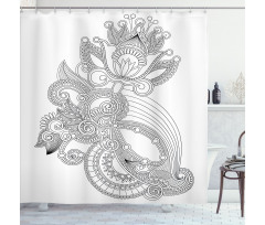 Blossoming Organic Nautre Shower Curtain