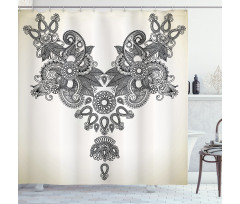 Far Eastern Vintage Artwork Shower Curtain