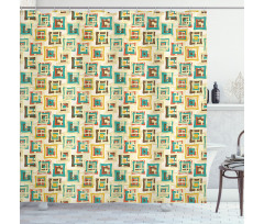 Surreal Puzzle Shape Shower Curtain